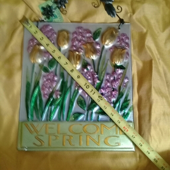 Welcome spring stain glass panel - Picture 5 of 5
